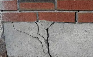 Concrete foundation with serious structural damage in Jersey City, NJ